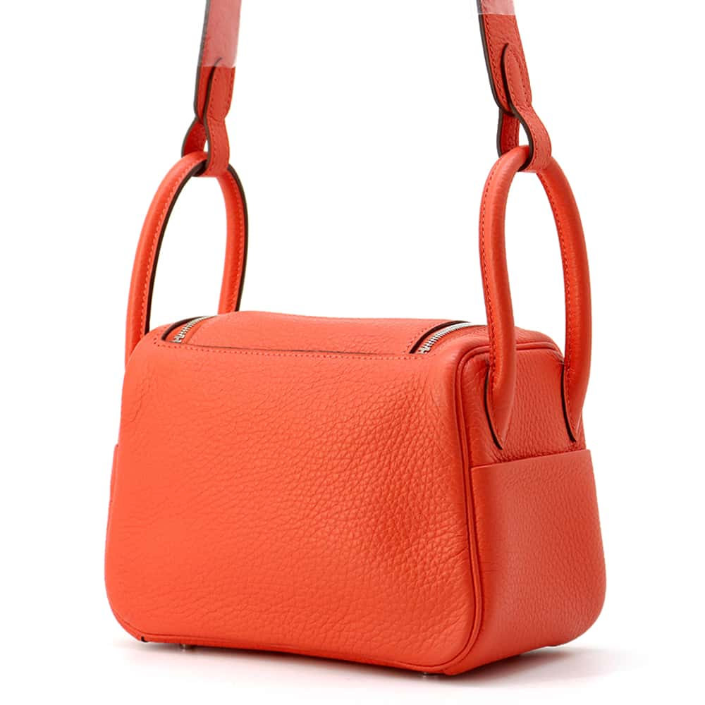 HERMES Lindy Rose texas Taurillon Clemence Size Mini