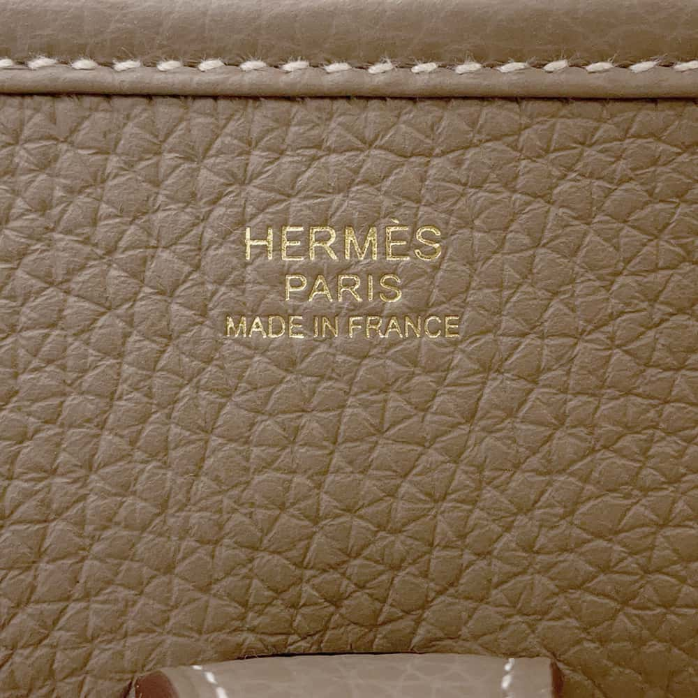 HERMES Evelyne3 Etoupe Taurillon Clemence Size PM