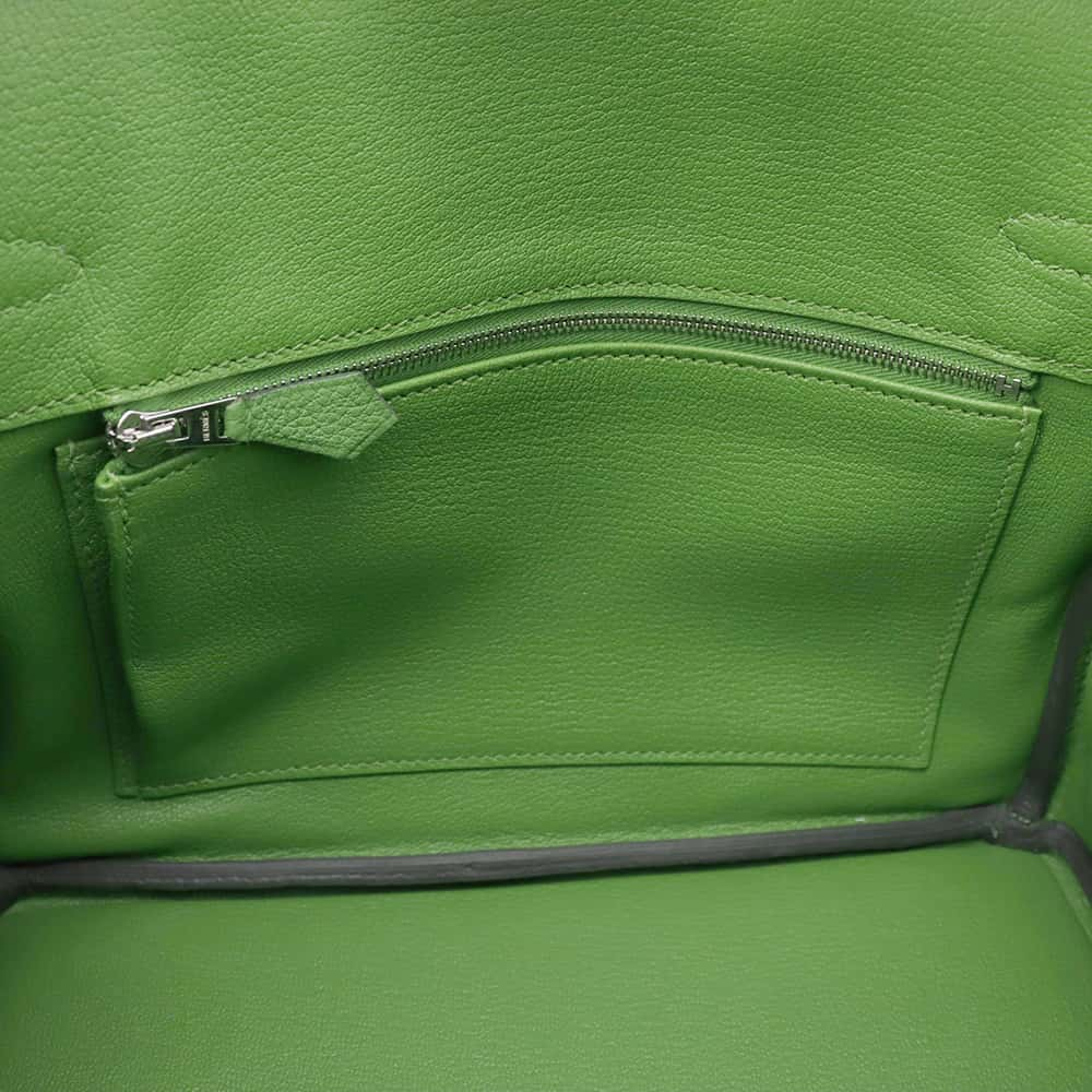 HERMES Birkin Vert Yucca Togo Leather Size 25