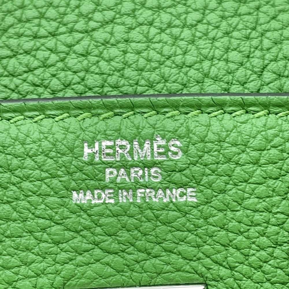 HERMES Birkin Vert Yucca Togo Leather Size 25