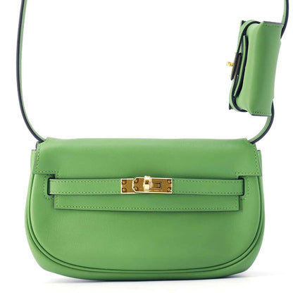 HERMES Kelly Move Vert Yucca Swift Leather