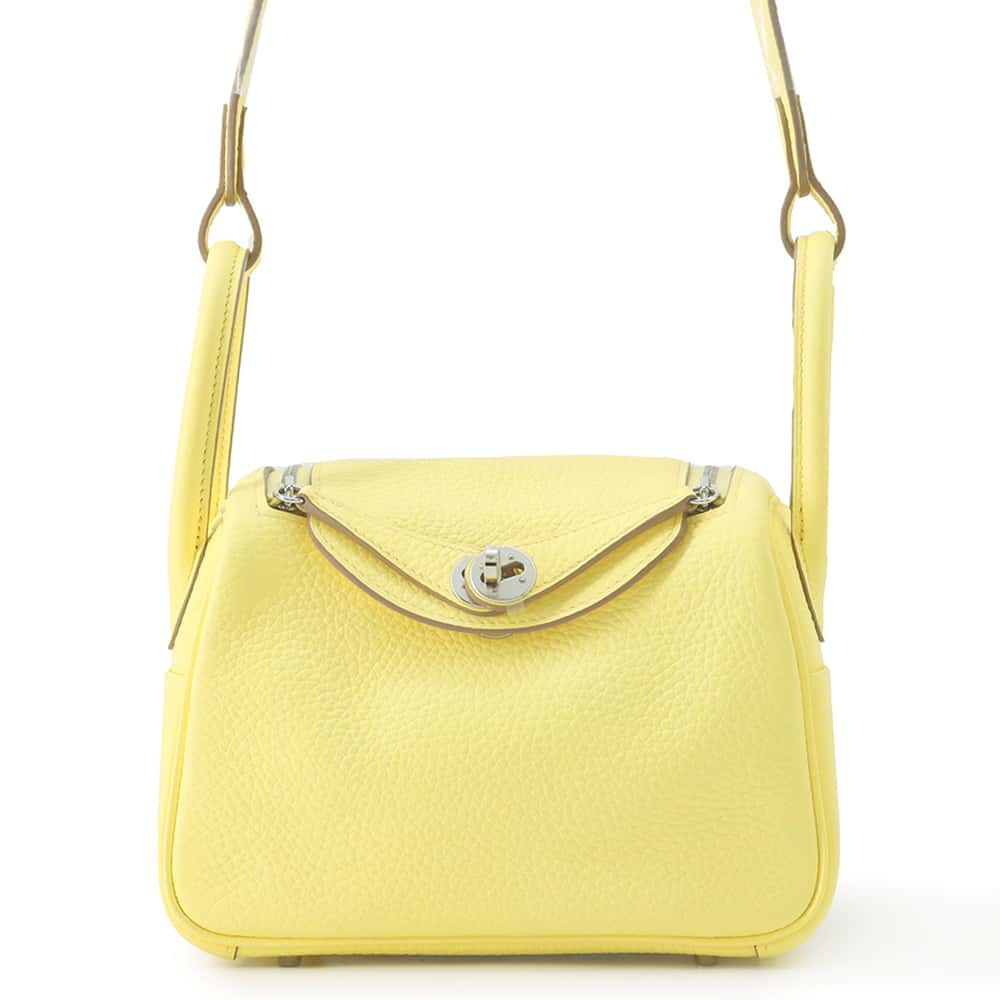 HERMES Lindy Limoncello Taurillon Clemence Size Mini