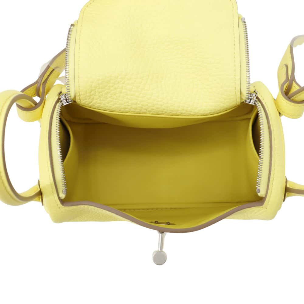 HERMES Lindy Limoncello Taurillon Clemence Size Mini