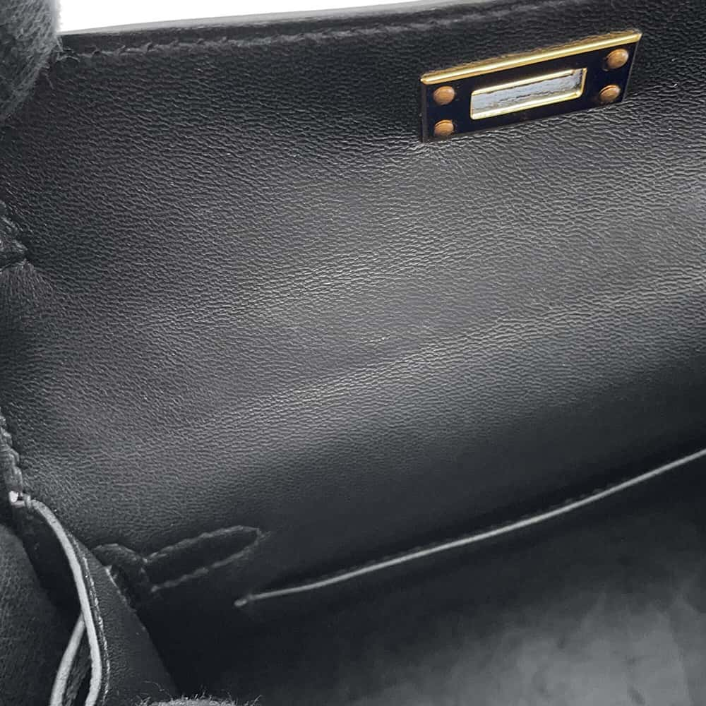 HERMES Mini kelly do Black Epsom