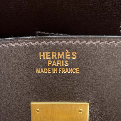 HERMES Birkin Vibrato Ebene Box Calf Leather Vibrato Size 35