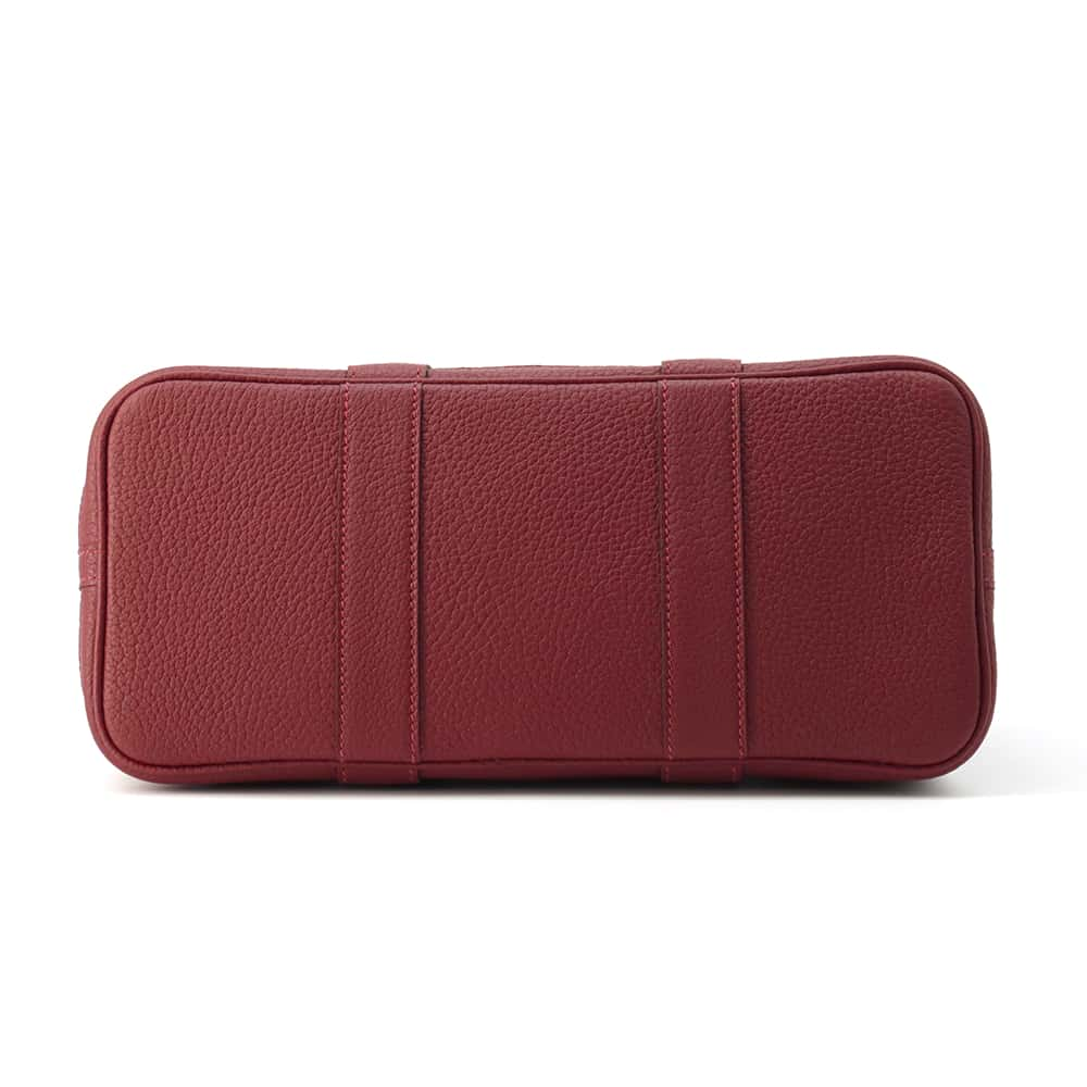 HERMES Garden Party Rouge H Negonda Leather Size TPM