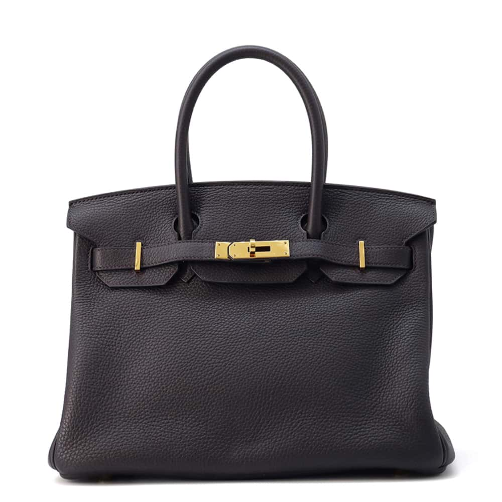 HERMES Birkin Pull Noir Togo Leather Size 30