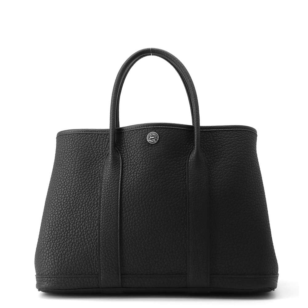 HERMES Garden Party Black Negonda Leather Size TPM