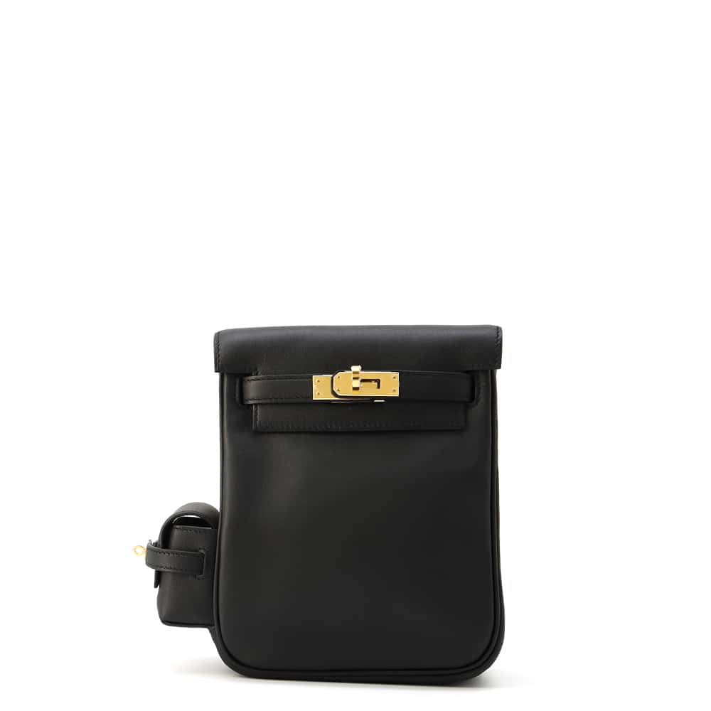 HERMES Kelly Jump Black Swift Leather