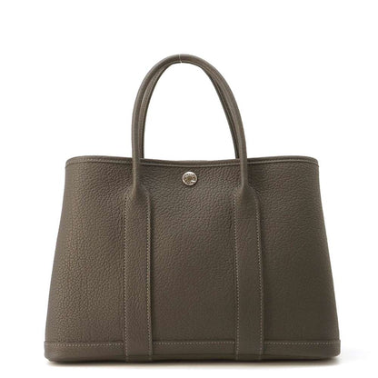 HERMES Garden Party Vert Bronze Negonda Leather Size TPM