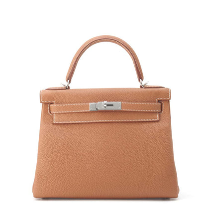 HERMES Kelly Retourne Gold Togo Leather Size 28