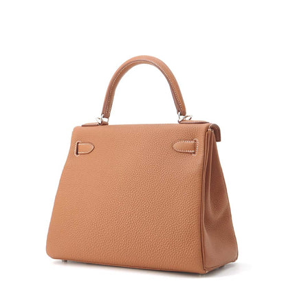 HERMES Kelly Retourne Gold Togo Leather Size 28