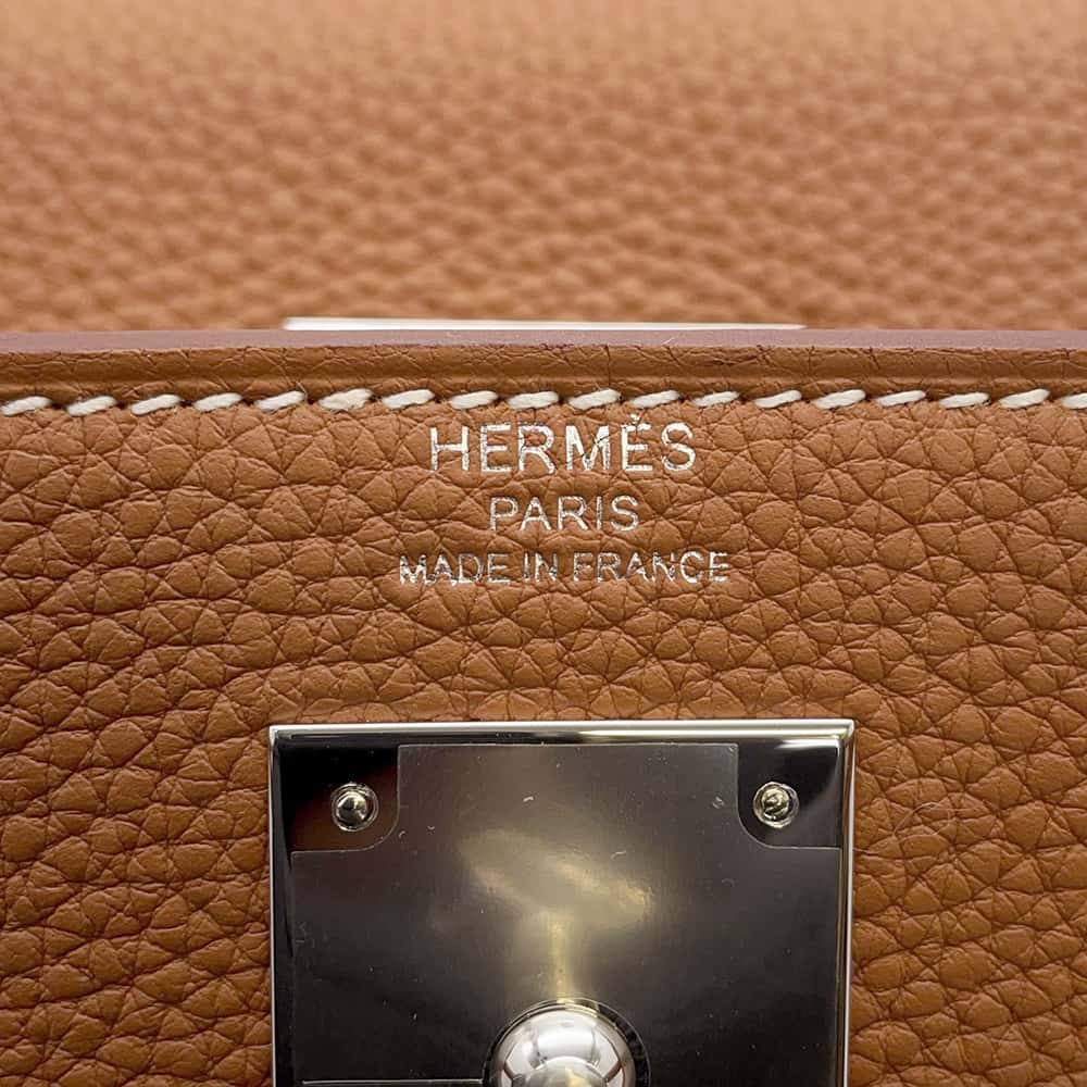 HERMES Kelly Retourne Gold Togo Leather Size 28