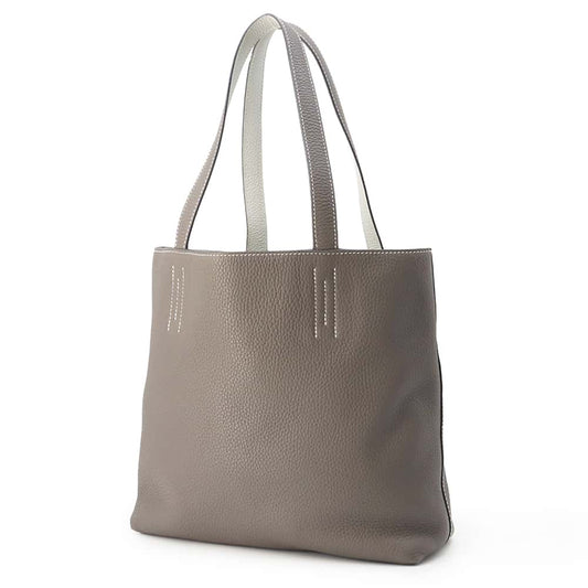 HERMES Double sense Etain/Pearl Grey Taurillon Clemence Size 36