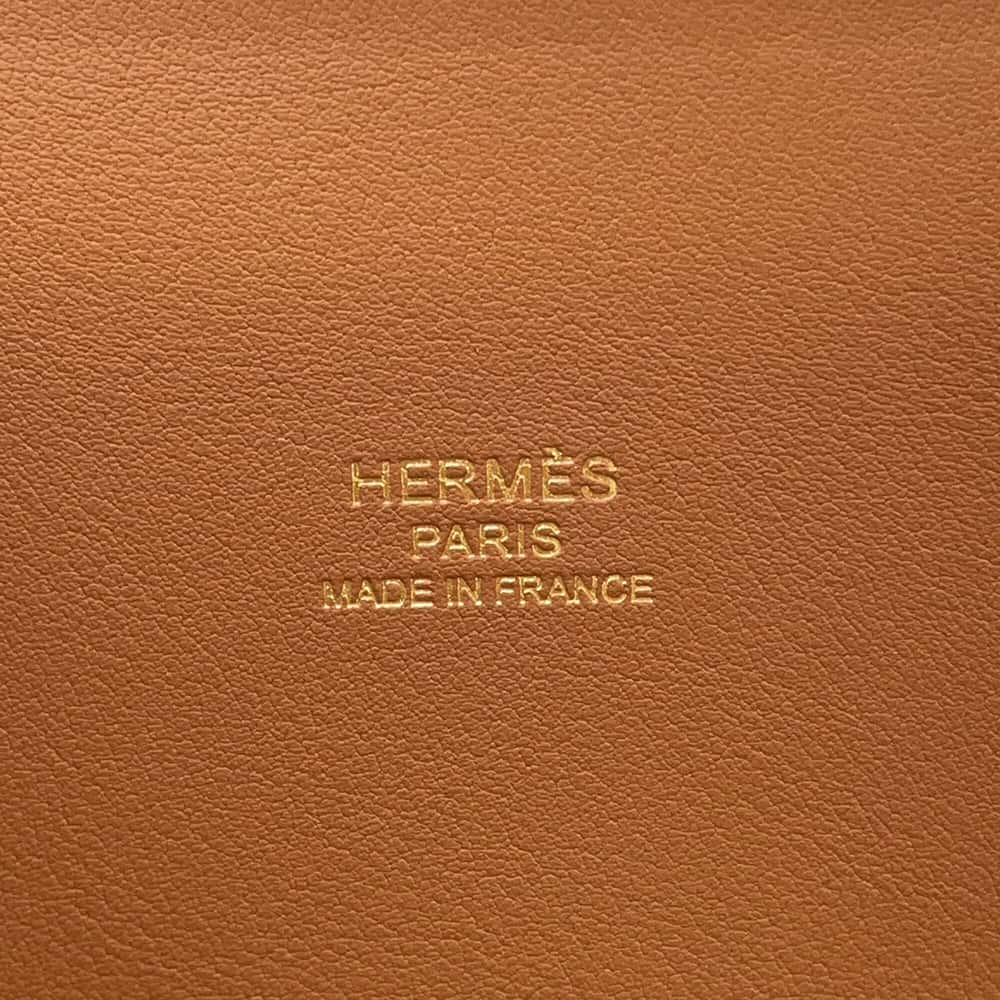 HERMES Bolide 1923 Gold Evercolor Size 25