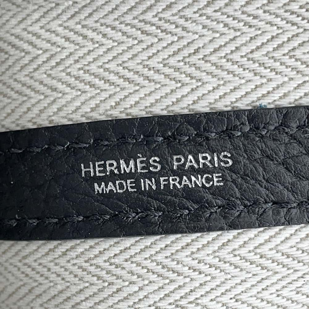 HERMES Garden Party Black Negonda Leather Size PM