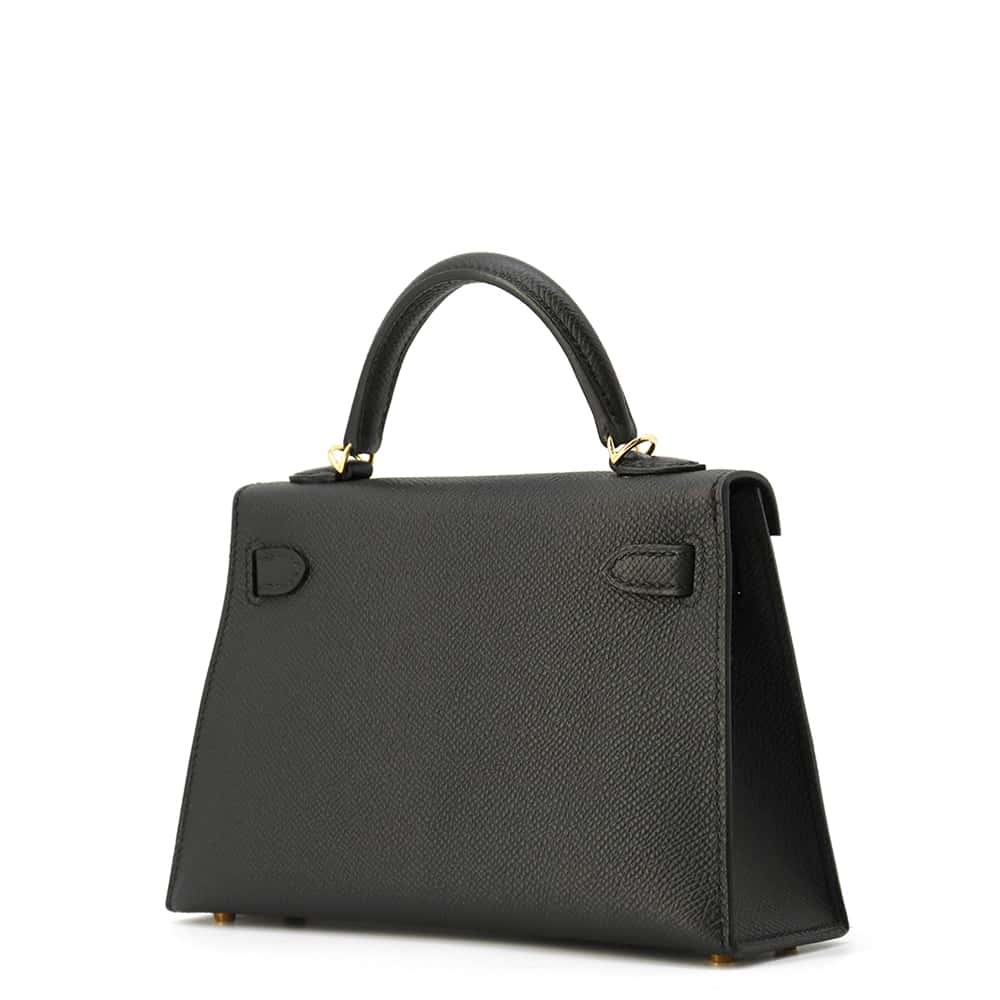 HERMES Mini Kelly Do Black Epsom