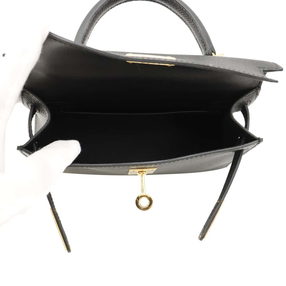 HERMES Mini Kelly Do Black Epsom