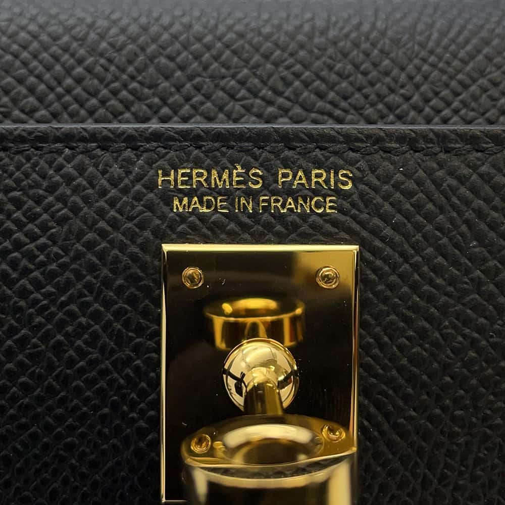 HERMES Mini Kelly Do Black Epsom