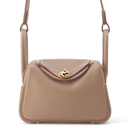 HERMES Lindy Etoupe Clemence Size Mini