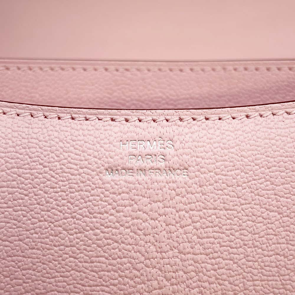 HERMES Constance Miroir Rose Sakura Chevre Myzore Goatskin Size Mini