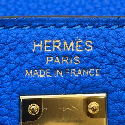 HERMES Kelly Retourne Blue Hydra Togo Leather Size 25