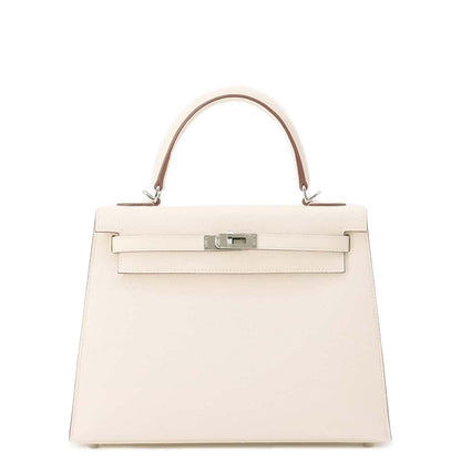 HERMES Kelly Sellier Verso Nata/Biscuit Epsom Size 25