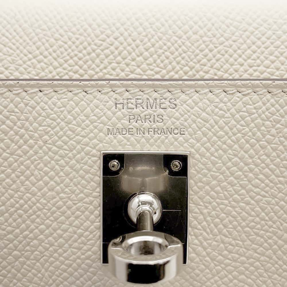 HERMES Kelly Sellier Verso Nata/Biscuit Epsom Size 25