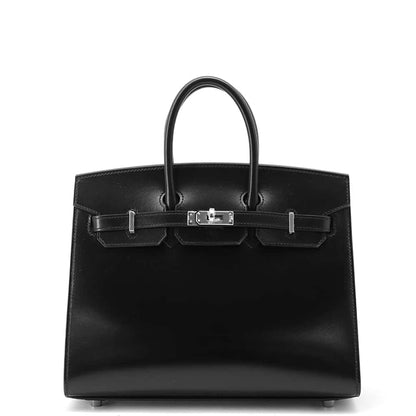 HERMES Birkin Sellier Black Box Calf Leather Size 25