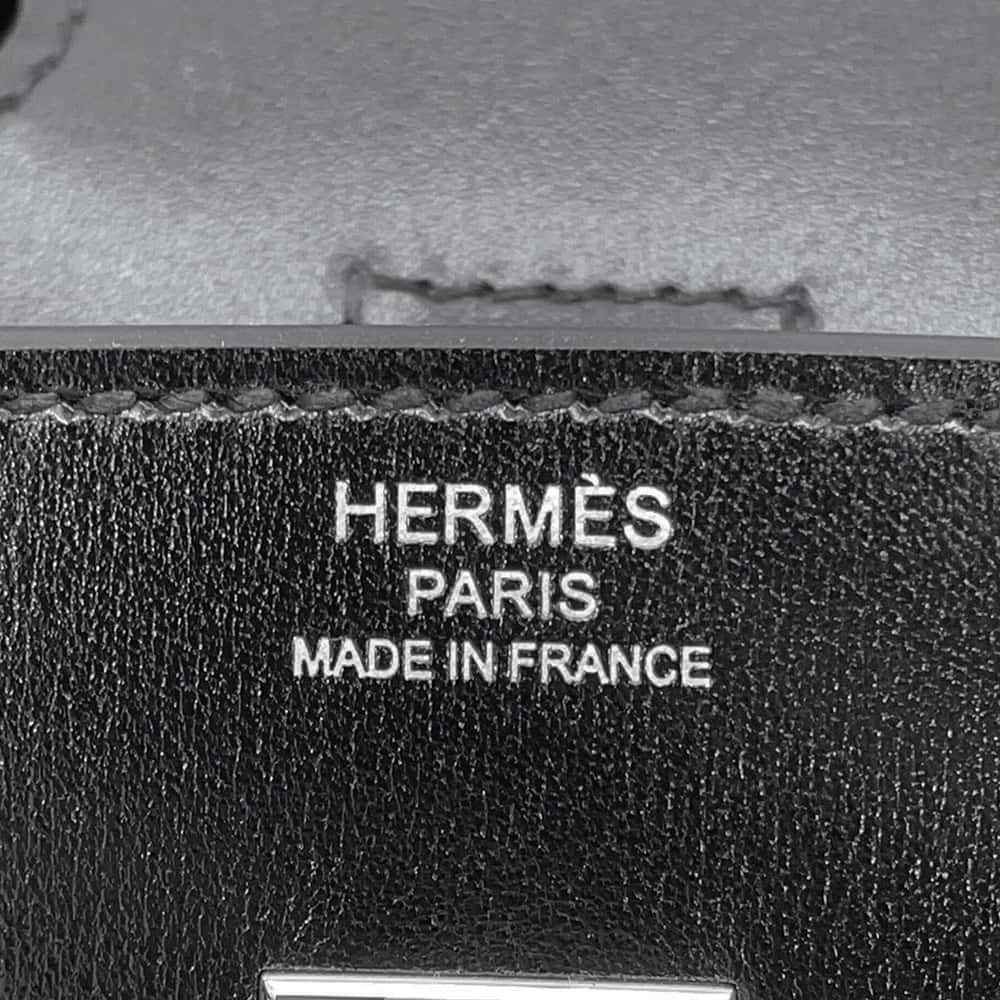 HERMES Birkin Sellier Black Box Calf Leather Size 25