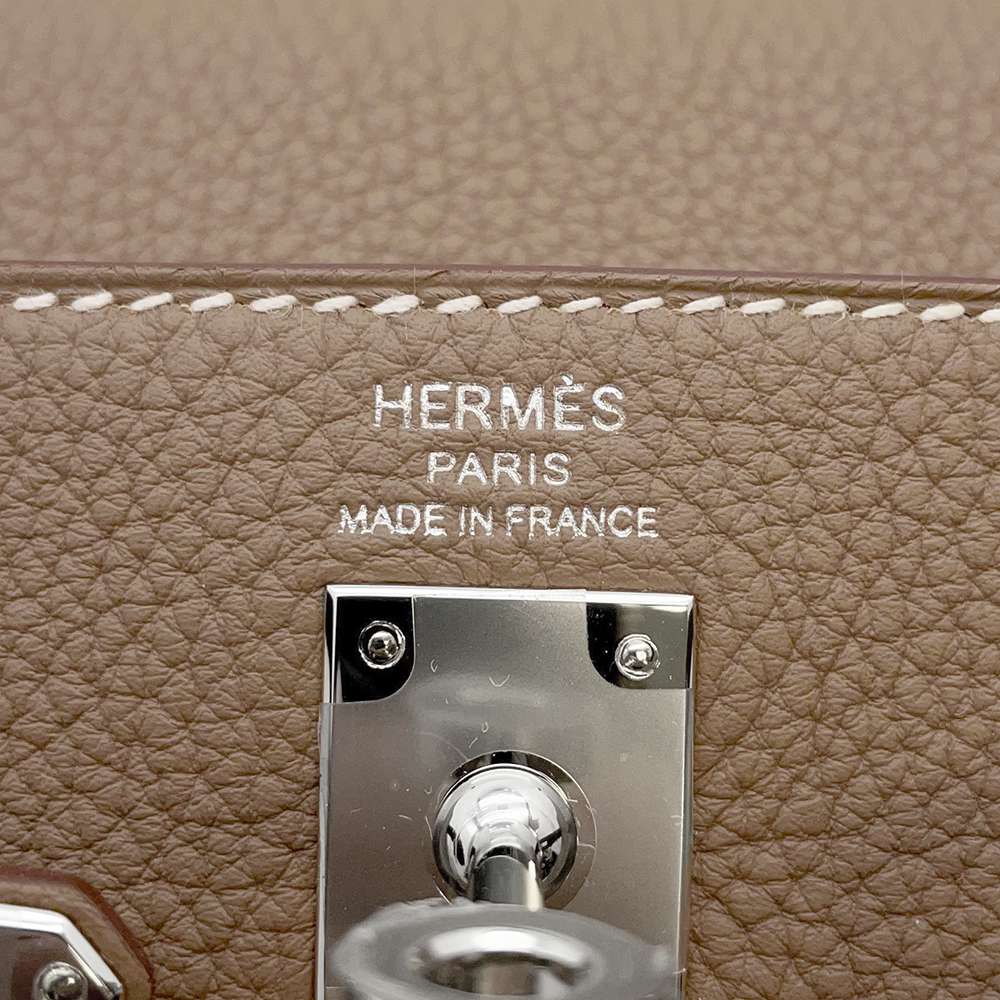 HERMES Kelly Retourne Etoupe Togo Leather Size 25