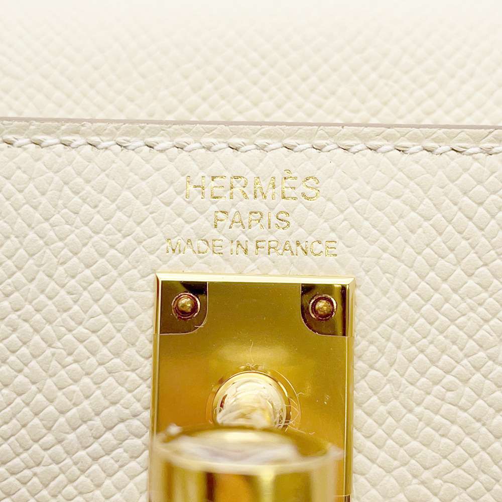 HERMES Kelly Sellier Craie Epsom Size 25