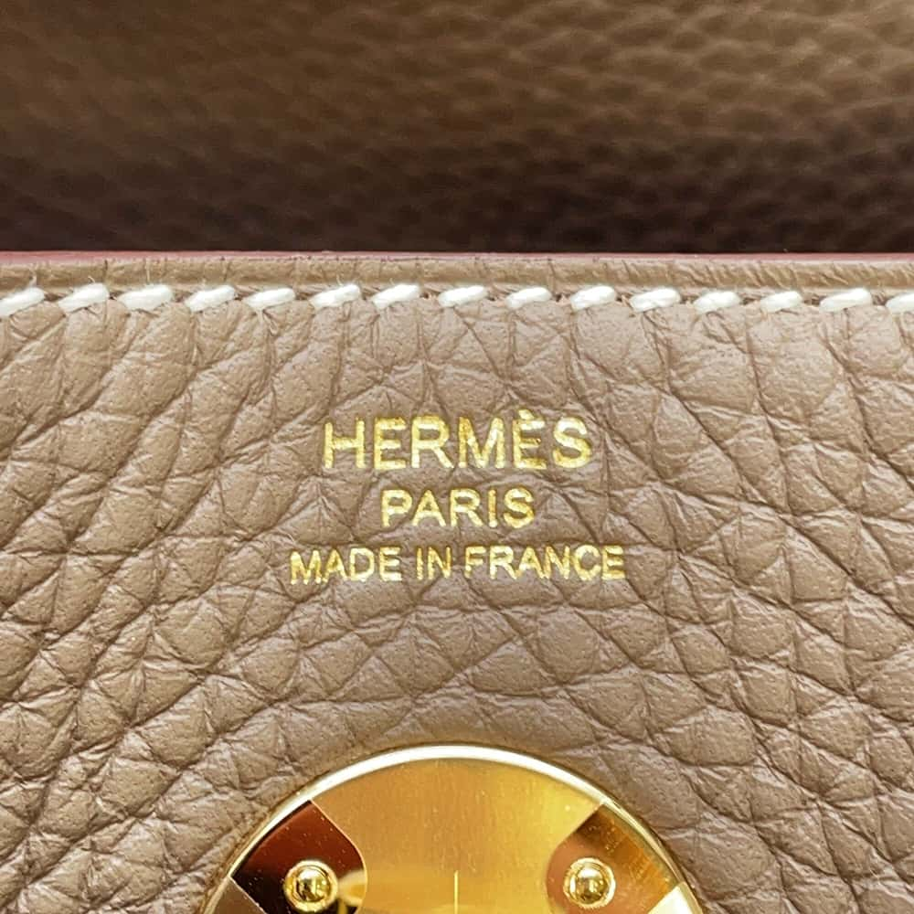 HERMES Lindy Etoupe Taurillon Clemence Size 26