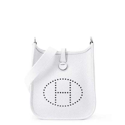 HERMES Evelyne New White Taurillon Clemence Size TPM