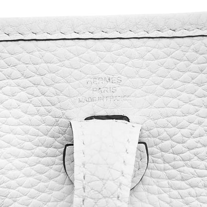 HERMES Evelyne New White Taurillon Clemence Size TPM