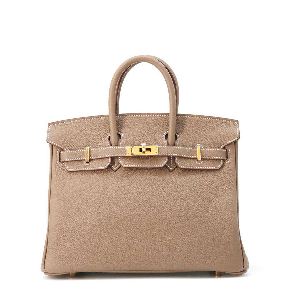 HERMES Birkin Etoupe Togo Leather Size 25