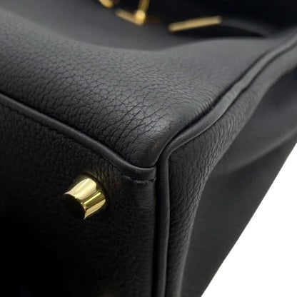 HERMES Kelly Retourne Black Togo Leather Size 25