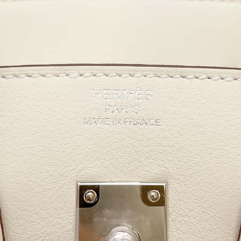 HERMES Birkin Ecru/Mata Toile H Swift Leather Size 25