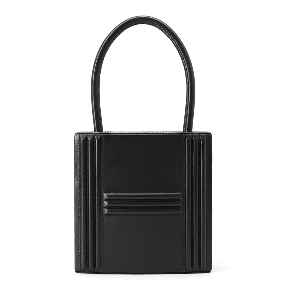 HERMES Cadena Kelly Black Gulliver Leather