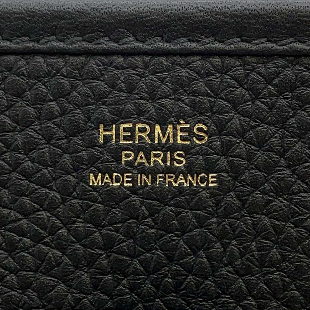 HERMES Evelyne3 Black Taurillon Clemence Size PM