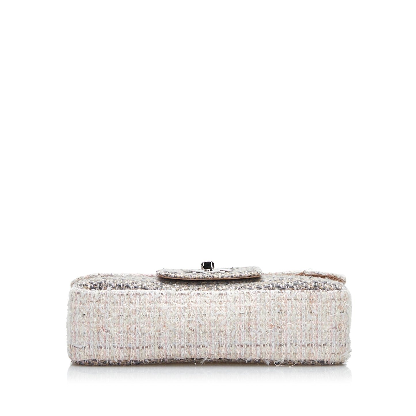 Chanel CC Flap Bag Grey Tweed Silver