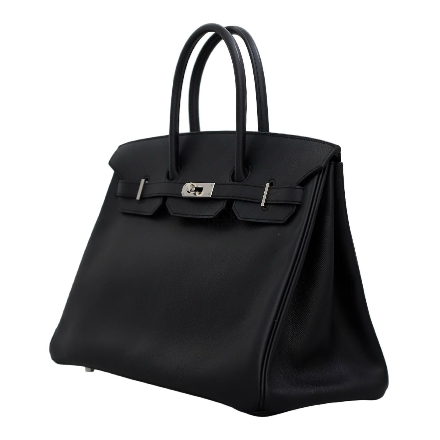 Hermes birkin B35 Epsom black PHW stamp Q square bag