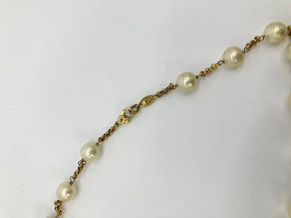 Vintage Chanel Pearl Y Lariat Necklace