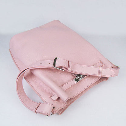 Hermes Nappa Leather Shoulder Bag H2804 pink Silver