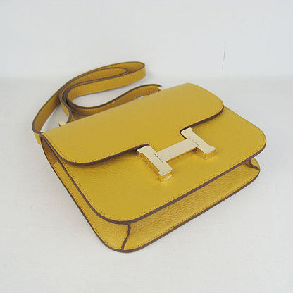 Hermes Constance Cowskin Leather Bag H017 yellow golden