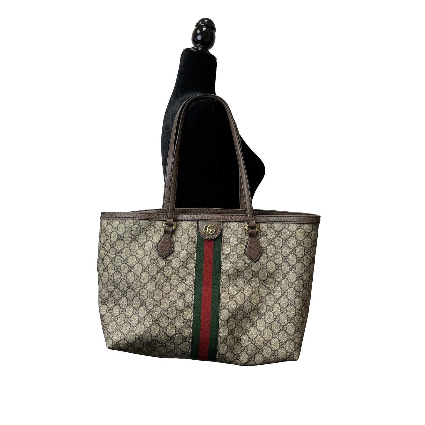 GUCCI - Good - Ophidia GG Medium Shoulder Tote - Beige & Ebony - Handbag