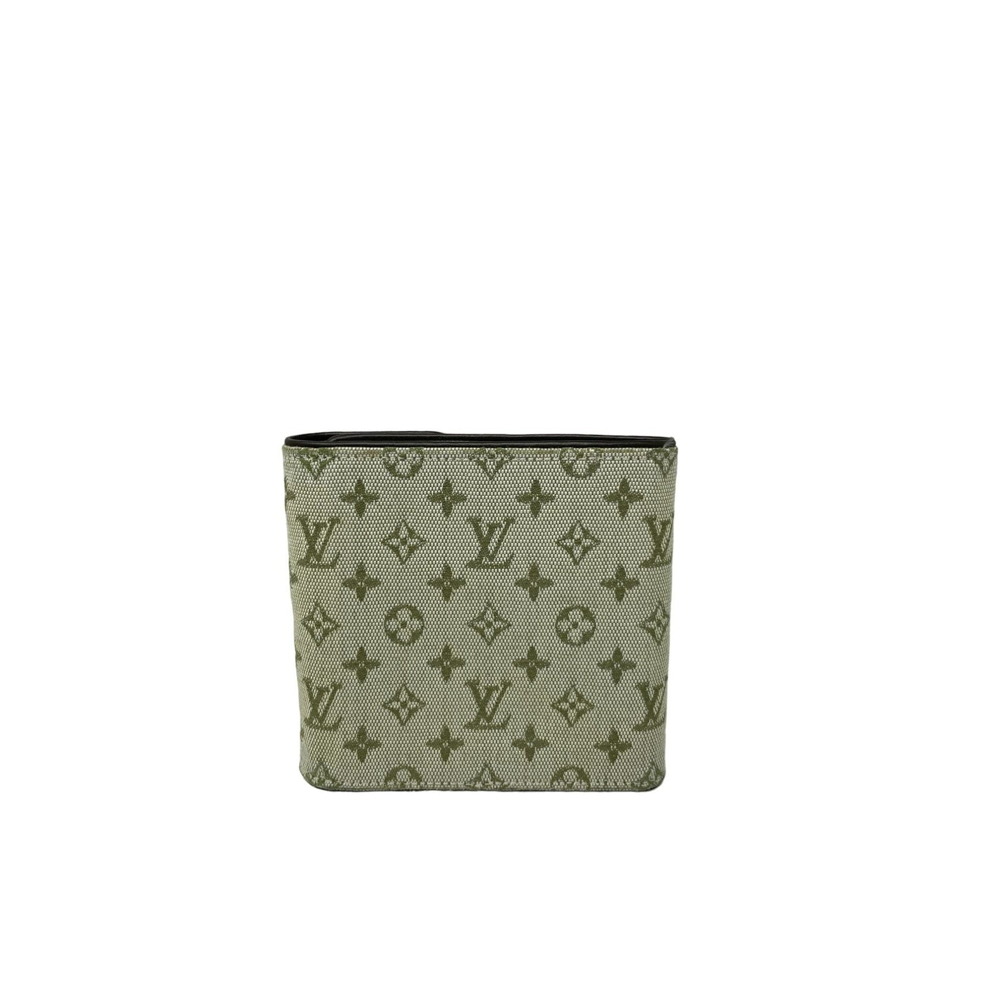 Louis Vuitton  Louis Vuitton  Monogram Mini Lin Pattern Porte-Billets Compact Wallet - Green