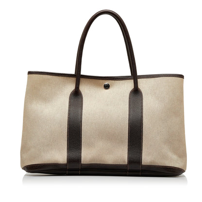 Beige Hermes Garden Party PM Tote Bag