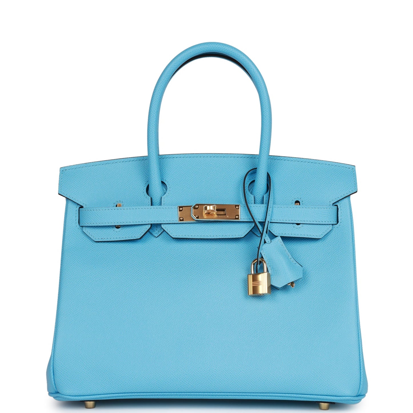 Hermes Birkin 30 Celeste Epsom Gold Hardware