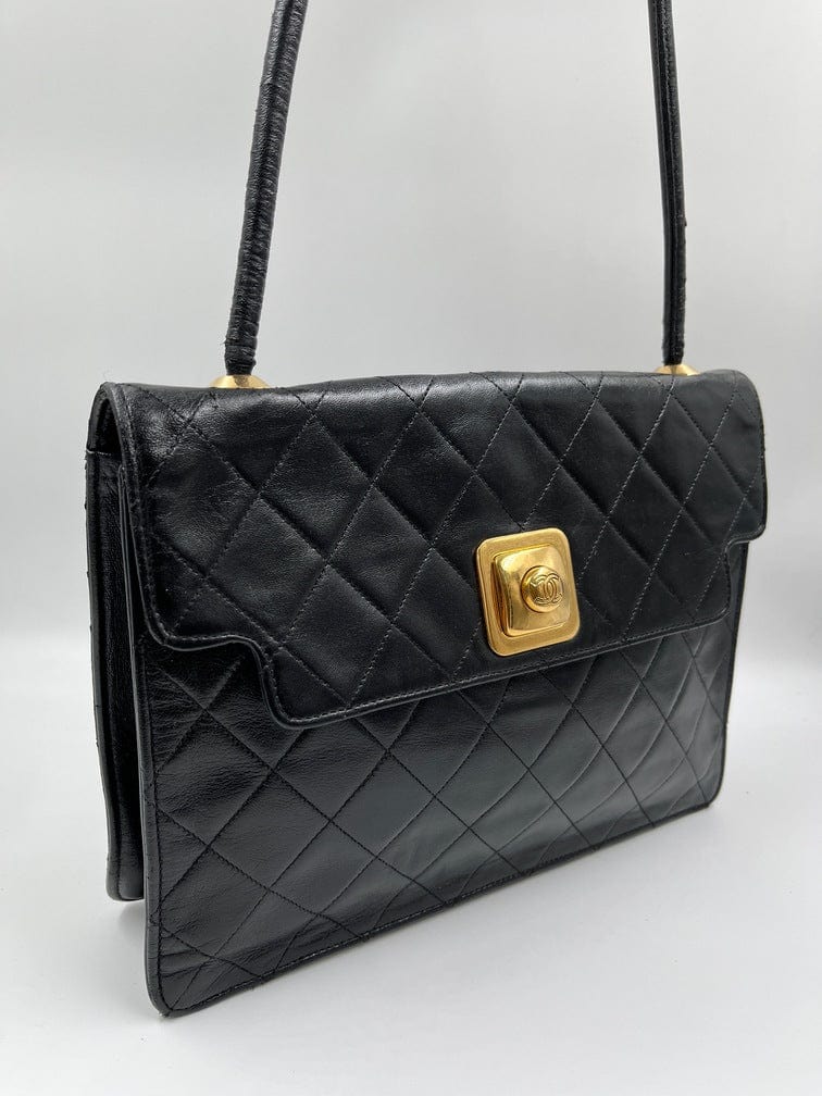 Vintage Chanel Black Shoulder Bag